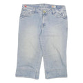 M K JEANS Womens Denim Blue Casual Cotton Blend Shorts XL W32 Embroidered