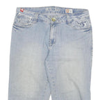 M K JEANS Womens Denim Blue Casual Cotton Blend Shorts XL W32 Embroidered