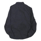 TOMMY HILFIGER Womens Blue & White Printed Shirt S Button Front Casual