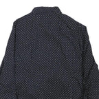 TOMMY HILFIGER Womens Blue & White Printed Shirt S Button Front Casual