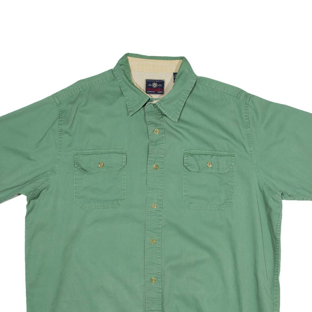 WRANGLER Mens Plain Shirt Green L