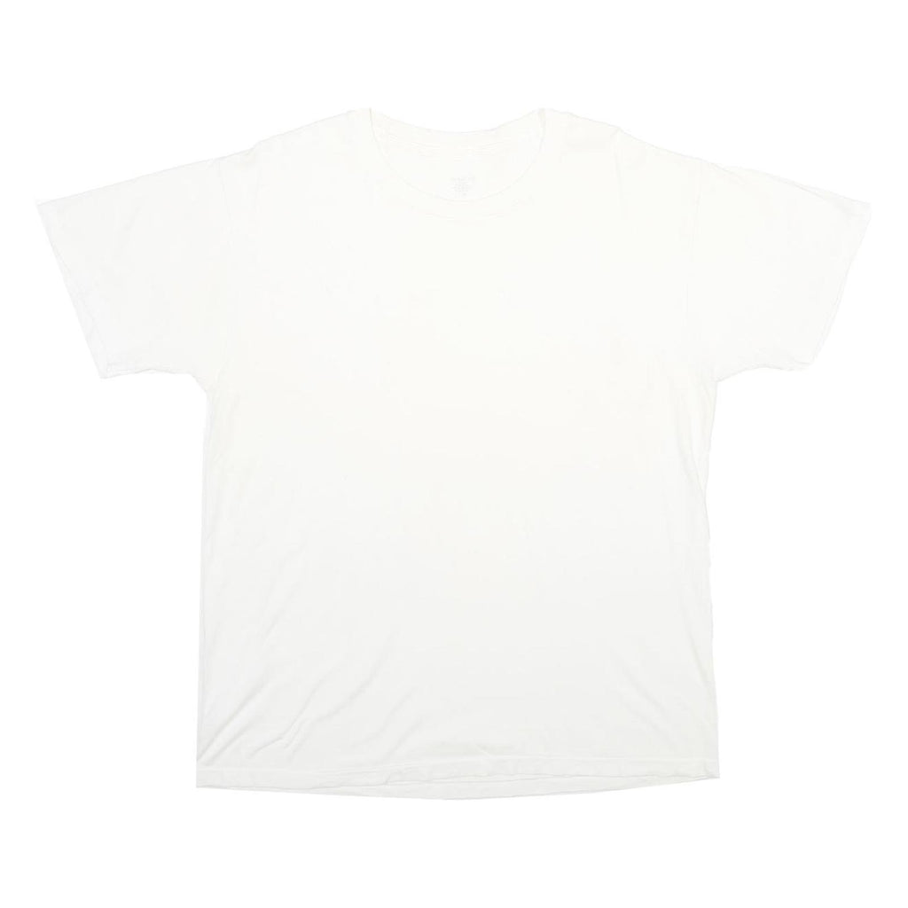 STANFIELDS Mens White Classic T-Shirt L Short Sleeve Crew Neck Plain Cotton