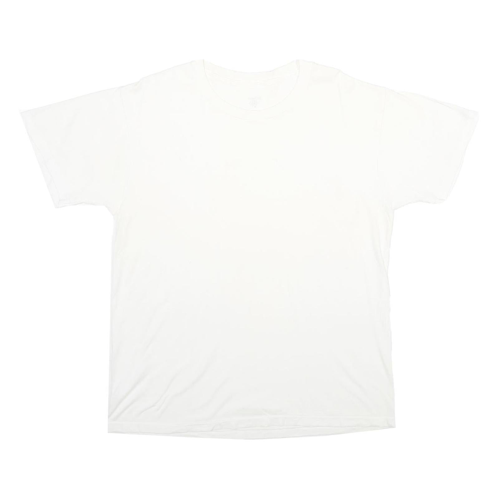 STANFIELDS Mens White Classic T-Shirt L Short Sleeve Crew Neck Plain Cotton