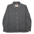 LEVI'S Mens Grey Button Jacket XL Cotton Blend Plain Casual Utility Outerwear