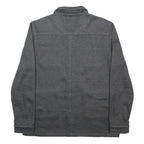 LEVI'S Mens Grey Button Jacket XL Cotton Blend Plain Casual Utility Outerwear