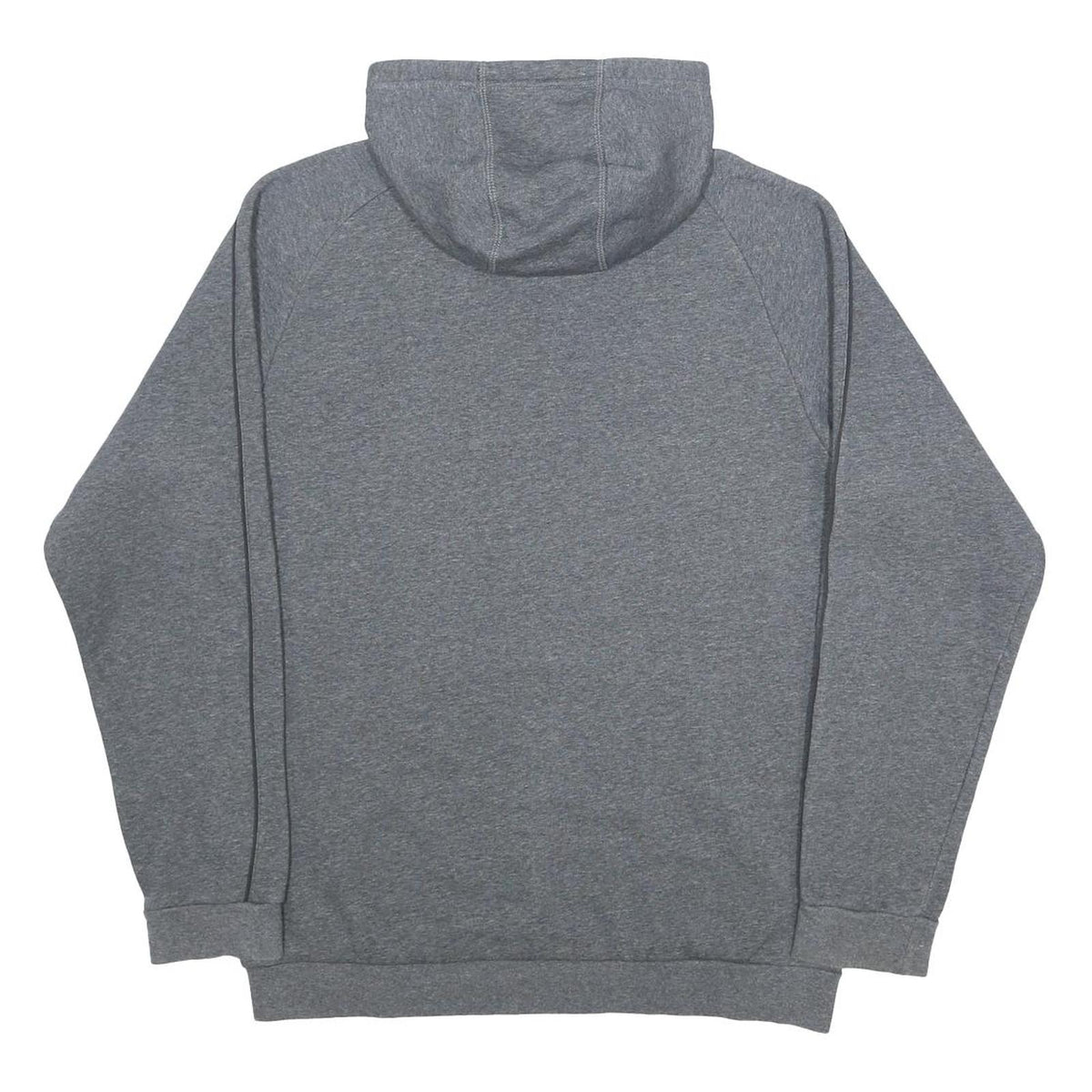 ADIDAS Mens Grey Hoodie L Cotton Blend Pullover Casual Sports Sweatshirt