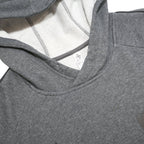 ADIDAS Mens Grey Hoodie L Cotton Blend Pullover Casual Sports Sweatshirt