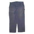 CARHARTT Mens Cotton Blend Blue Regular Straight Trousers W38 L30 Workwear