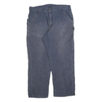 CARHARTT Mens Cotton Blend Blue Regular Straight Trousers W38 L30 Workwear