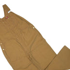 DICKIES Mens Brown Cotton Blend Dungarees Regular Fit Workwear 2XL W44 L32