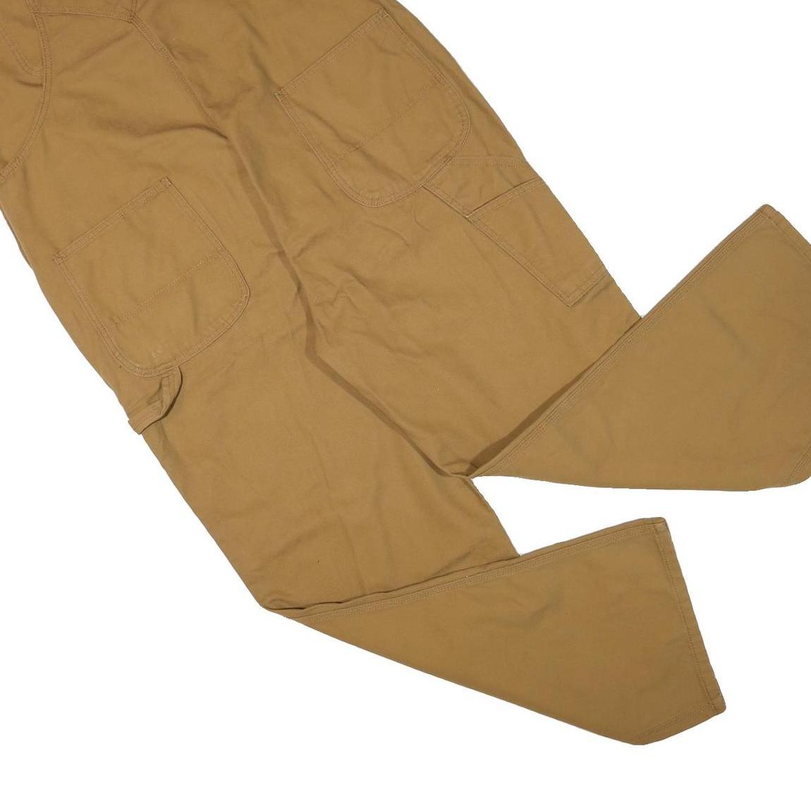 DICKIES Mens Brown Cotton Blend Dungarees Regular Fit Workwear 2XL W44 L32