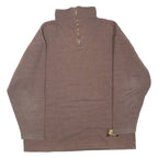 RETRO SPORT Womens Sweatshirt Brown 1/4 Zip M