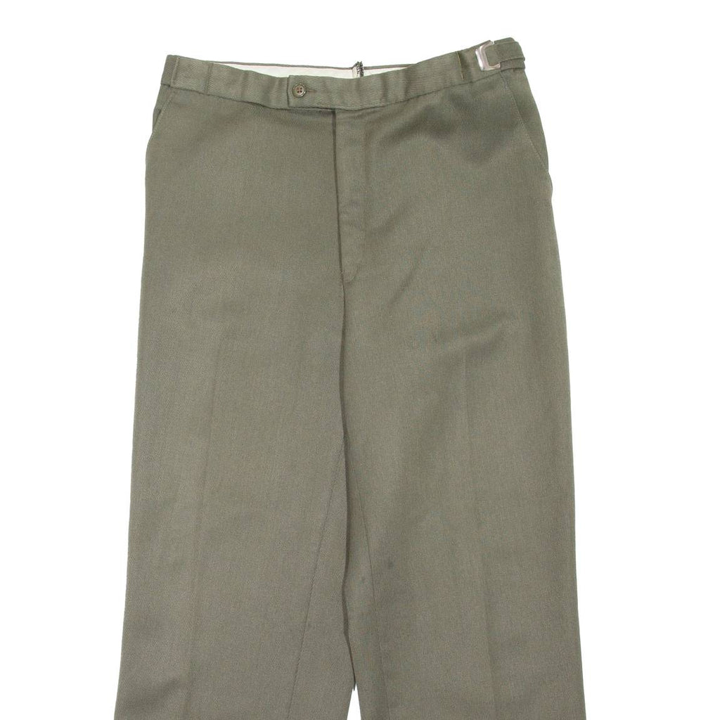 Mens Trousers Green Regular Straight W32 L28