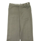 Mens Trousers Green Regular Straight W32 L28