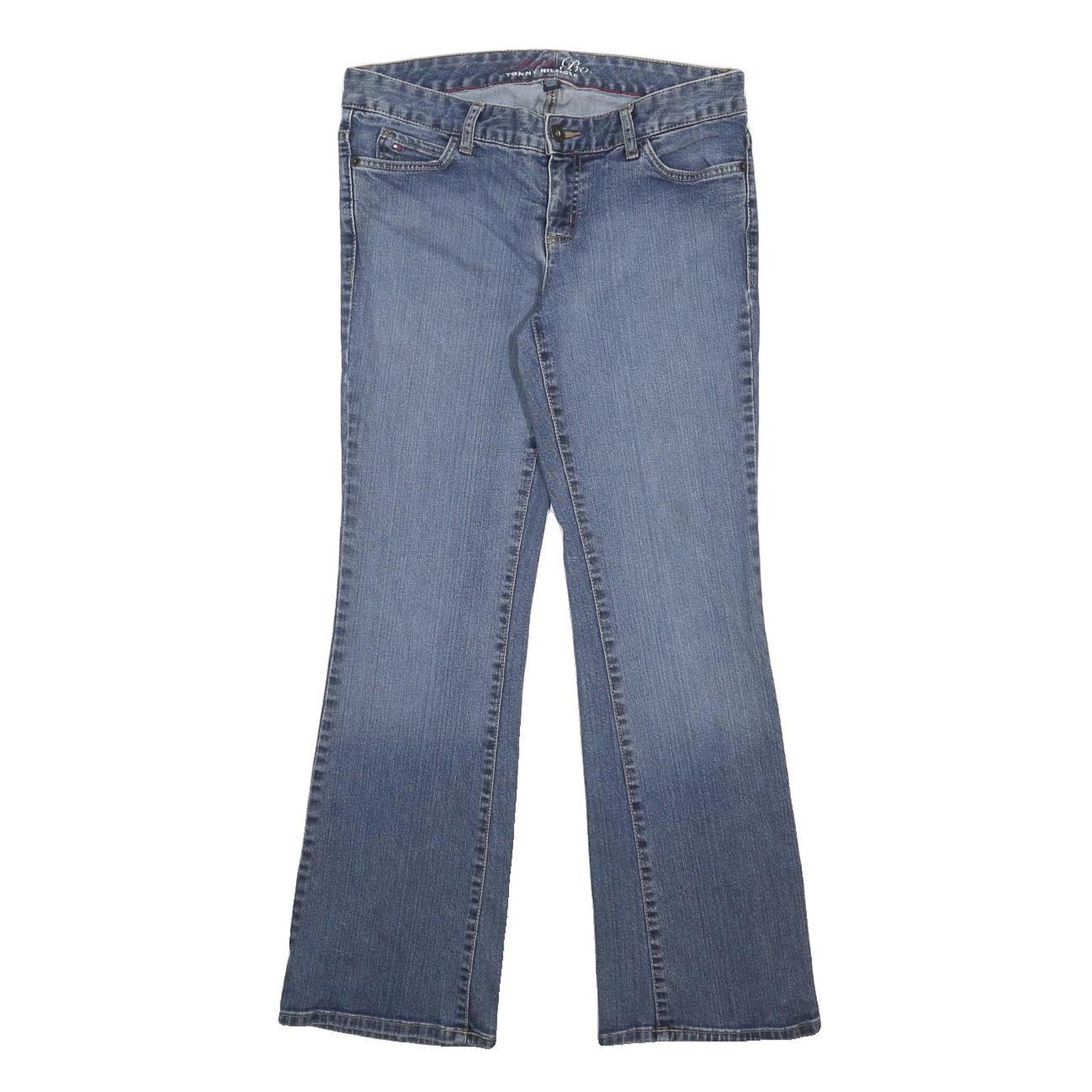 TOMMY HILFIGER Womens Jeans Blue Regular Flared Denim Medium W31 L29 Classic Fit
