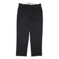 DICKIES Mens Black Cotton Blend Regular Fit Straight Leg Trousers W38 L32