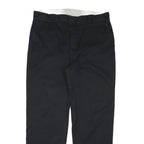 DICKIES Mens Black Cotton Blend Regular Fit Straight Leg Trousers W38 L32