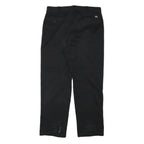 DICKIES Mens Black Cotton Blend Regular Fit Straight Leg Trousers W38 L32