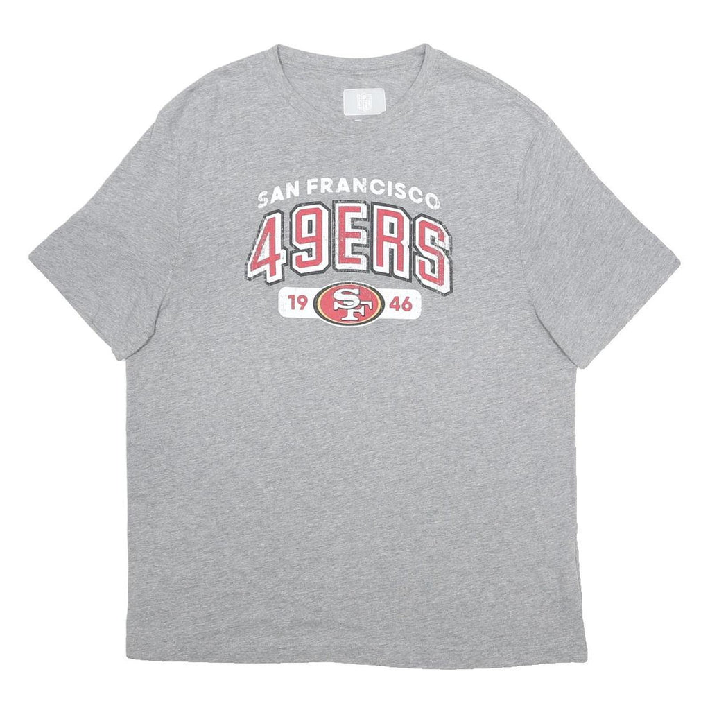 NFL Mens Grey San Francisco 49ers Graphic T-Shirt XL Short Sleeve Crew Neck