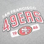 NFL Mens Grey San Francisco 49ers Graphic T-Shirt XL Short Sleeve Crew Neck