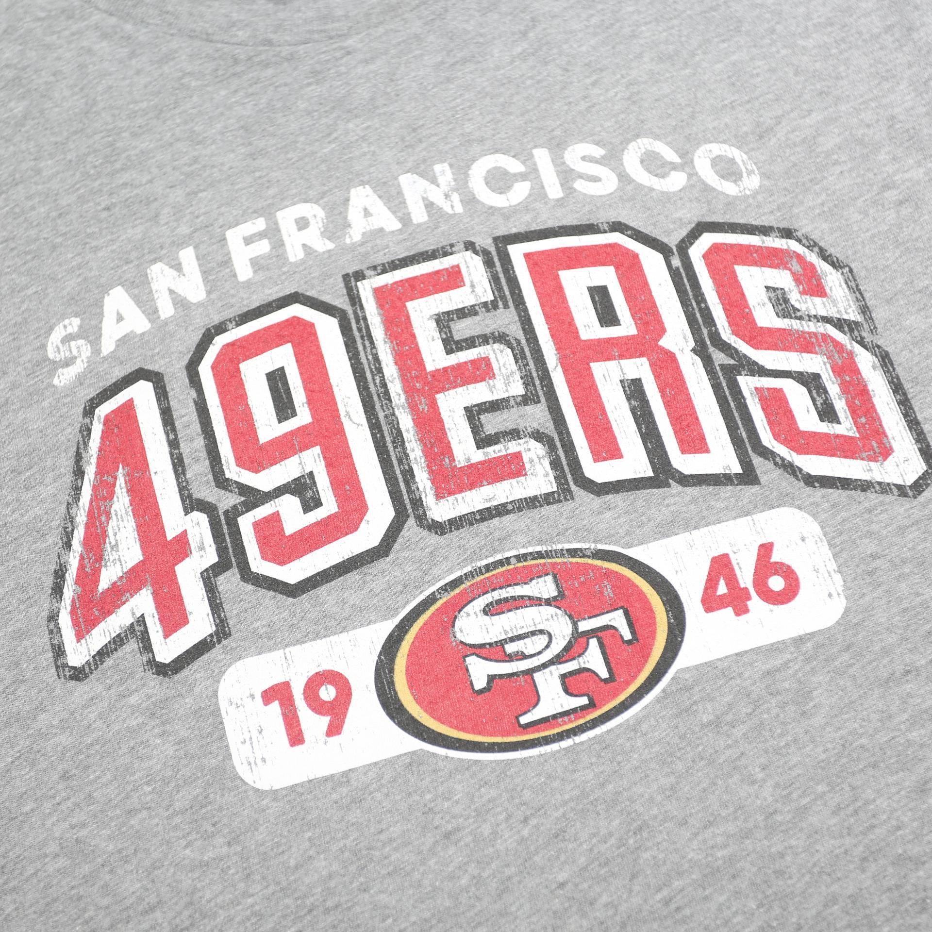 NFL Mens Grey San Francisco 49ers Graphic T-Shirt XL Short Sleeve Crew Neck