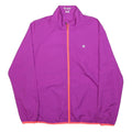 CHAMPION Womens Purple & Orange Zip Jacket L Polyester Athletic Casual