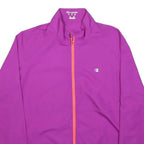 CHAMPION Womens Purple & Orange Zip Jacket L Polyester Athletic Casual