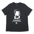 ADIDAS Mens Black Knapp Graphic T-Shirt XL Crew Neck Short Sleeve Cotton