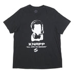 ADIDAS Mens Black Knapp Graphic T-Shirt XL Crew Neck Short Sleeve Cotton