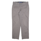DICKIES Mens Cotton Blend Grey Regular Fit Straight Leg Trousers W30 L30