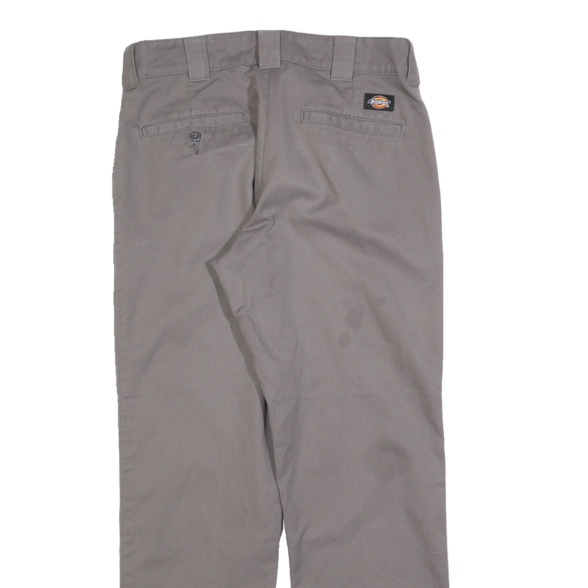 DICKIES Mens Cotton Blend Grey Regular Fit Straight Leg Trousers W30 L30