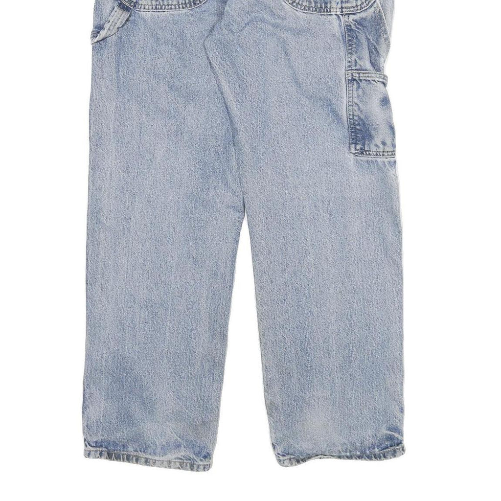 DICKIES Mens Regular Blue Denim Cotton Blend Jeans W32 L29 Workwear Zip Closure