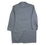 Mens Grey Cotton Blend Button Jacket L Plain Classic Workwear