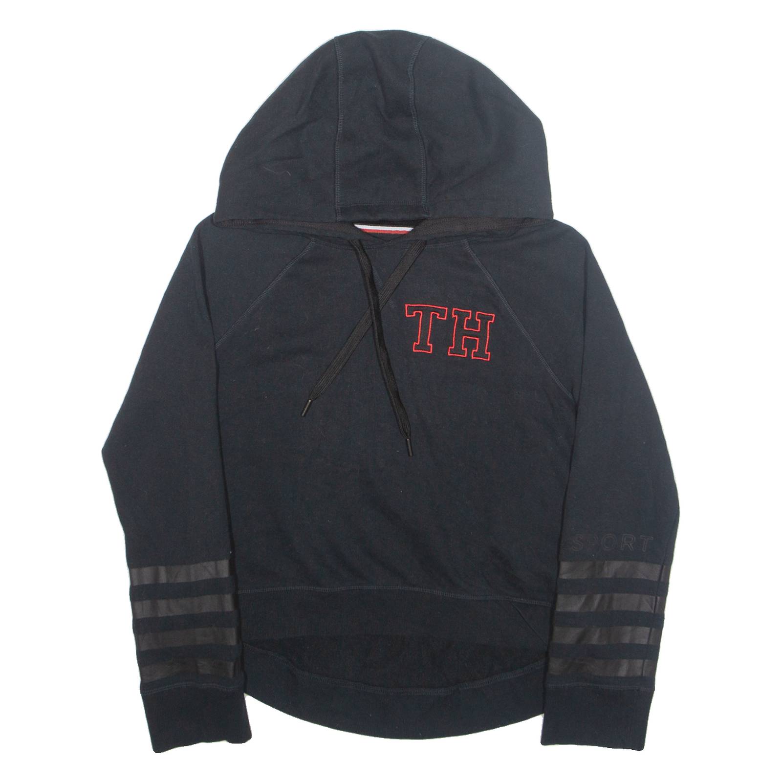TOMMY SPORT Womens Black Hoodie S