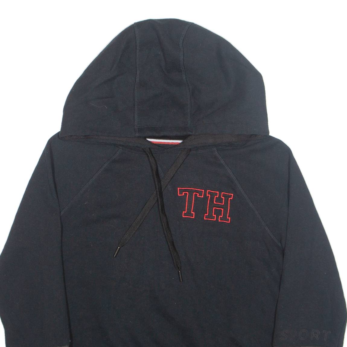 TOMMY SPORT Womens Black Hoodie S