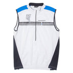 RACER Cycling Mens Jersey White Sleeveless 1/2 Zip XL