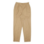 DAVID N Womens Wool Blend Beige Relaxed Straight Trousers W26 L28 Classic Fit