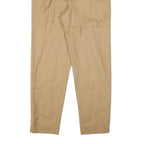 DAVID N Womens Wool Blend Beige Relaxed Straight Trousers W26 L28 Classic Fit