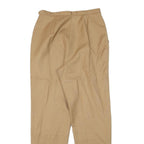 DAVID N Womens Wool Blend Beige Relaxed Straight Trousers W26 L28 Classic Fit