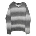 SMOG Mens Grey Patterned Jumper V-Neck Regular Fit M Knitwear Sweater