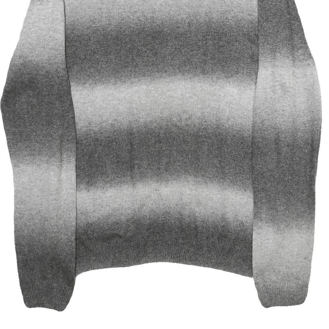 SMOG Mens Grey Patterned Jumper V-Neck Regular Fit M Knitwear Sweater