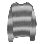 SMOG Mens Grey Patterned Jumper V-Neck Regular Fit M Knitwear Sweater