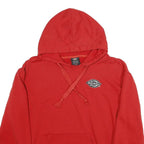 DICKIES Mens Red Hoodie L Cotton Pullover Workwear Casual Sweatshirt