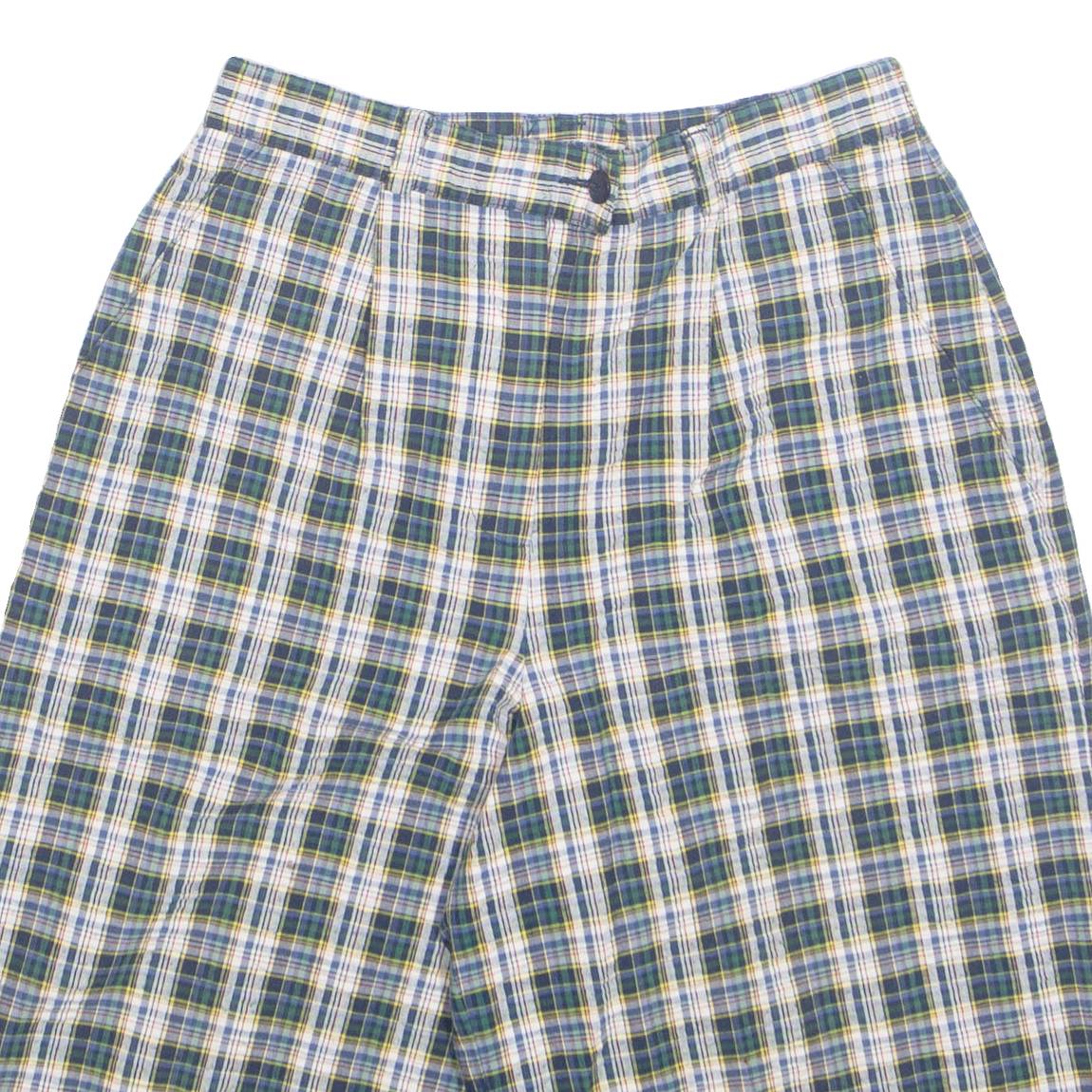 Mens Casual Shorts Gold Plaid XXS W24
