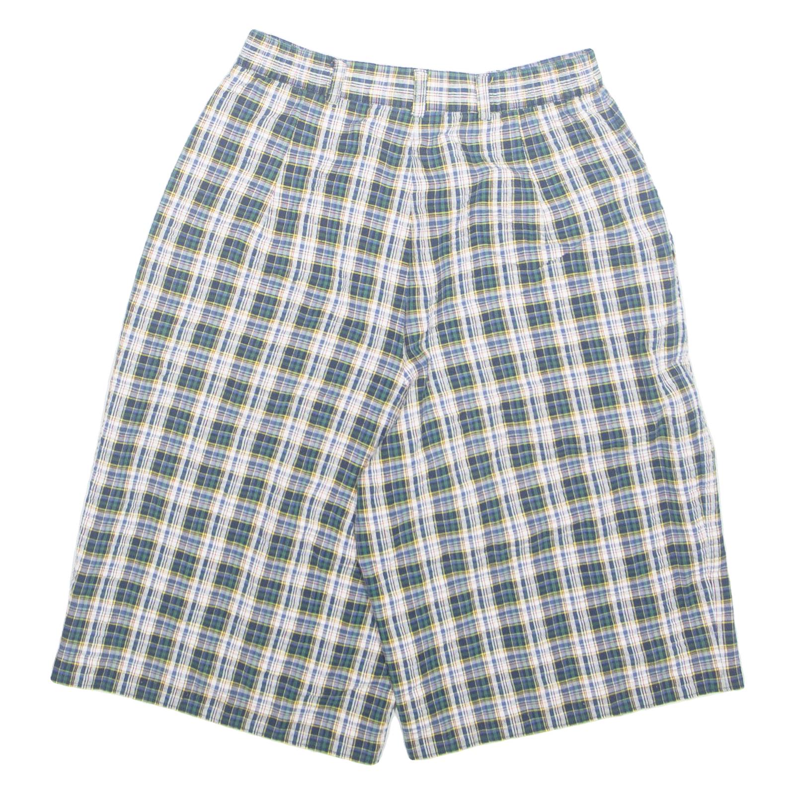 Mens Casual Shorts Gold Plaid XXS W24