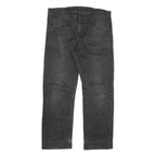 CARHARTT Mens Black Regular Straight Denim Light W36 L29 Cotton Blend Zip Jeans