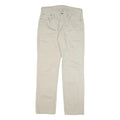LEVI'S Mens Cotton Blend Beige Slim Straight Trousers W33 L32 Casual Wear
