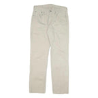 LEVI'S Mens Cotton Blend Beige Slim Straight Trousers W33 L32 Casual Wear