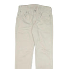LEVI'S Mens Cotton Blend Beige Slim Straight Trousers W33 L32 Casual Wear