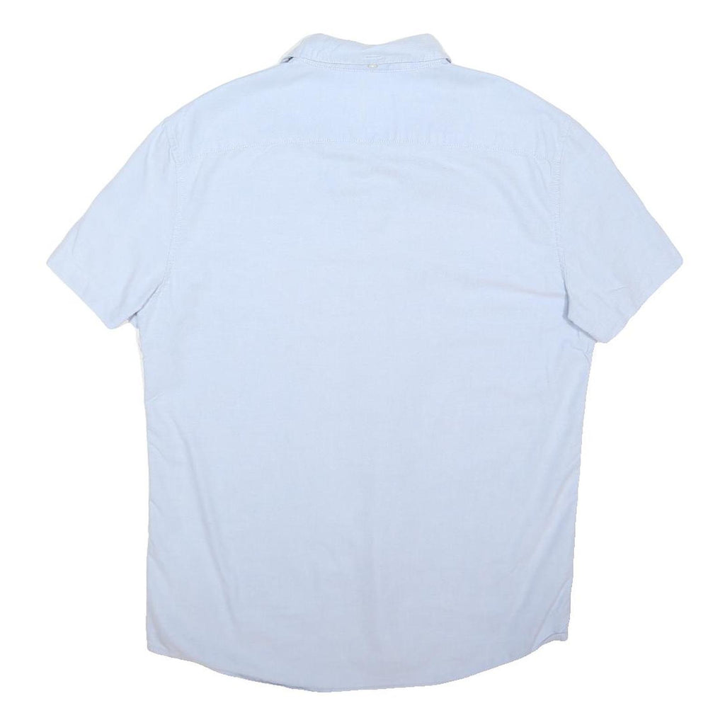 JACK WILLS Mens Light Blue Cotton Blend Short Sleeve Shirt M Casual Summer